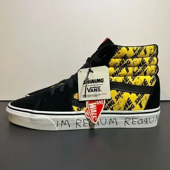 *NWT* VANS x House Of Terror The Shining Men’s Yellow Sk8 Hi Sneakers / Size 10 - Picture 4 of 12